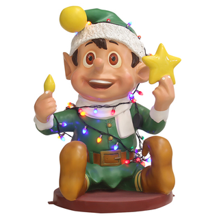 Santa Elf Playing With Lights