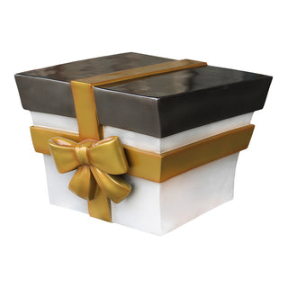 Christmas Parcel 40 cm (Silver & Gold)