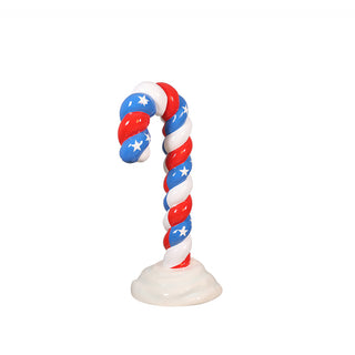 CANDY CANE IN SNOW (US FLAG)