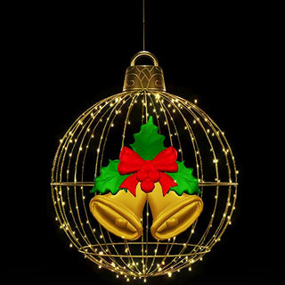 Christmas Ball "bells" (warm White) Hanging