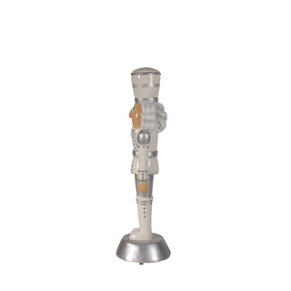 American Christmas Nutcracker 4ft - White & Silver